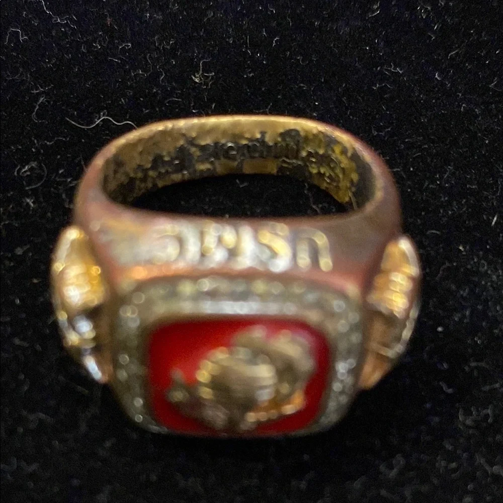 Gold and Red Marine Corps Ring Milton - Picture 7 of 16